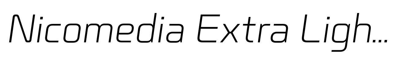 Nicomedia Extra Light Italic